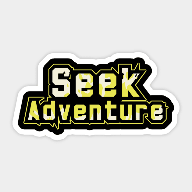 Seek Adventure Sticker by T-Shirt Attires